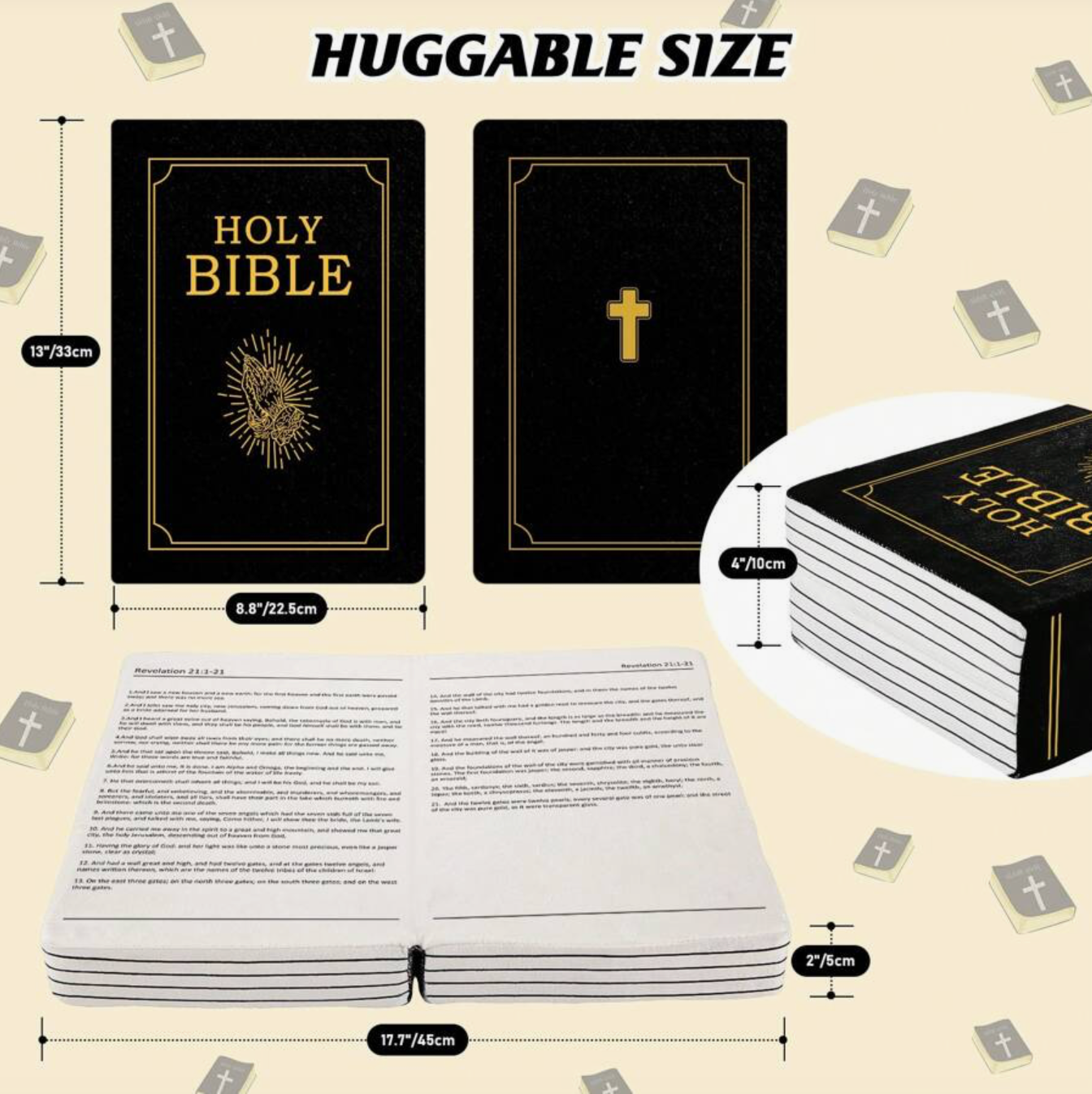 Bible Pillow, Stuffed Memory Sponge - Revelation 21