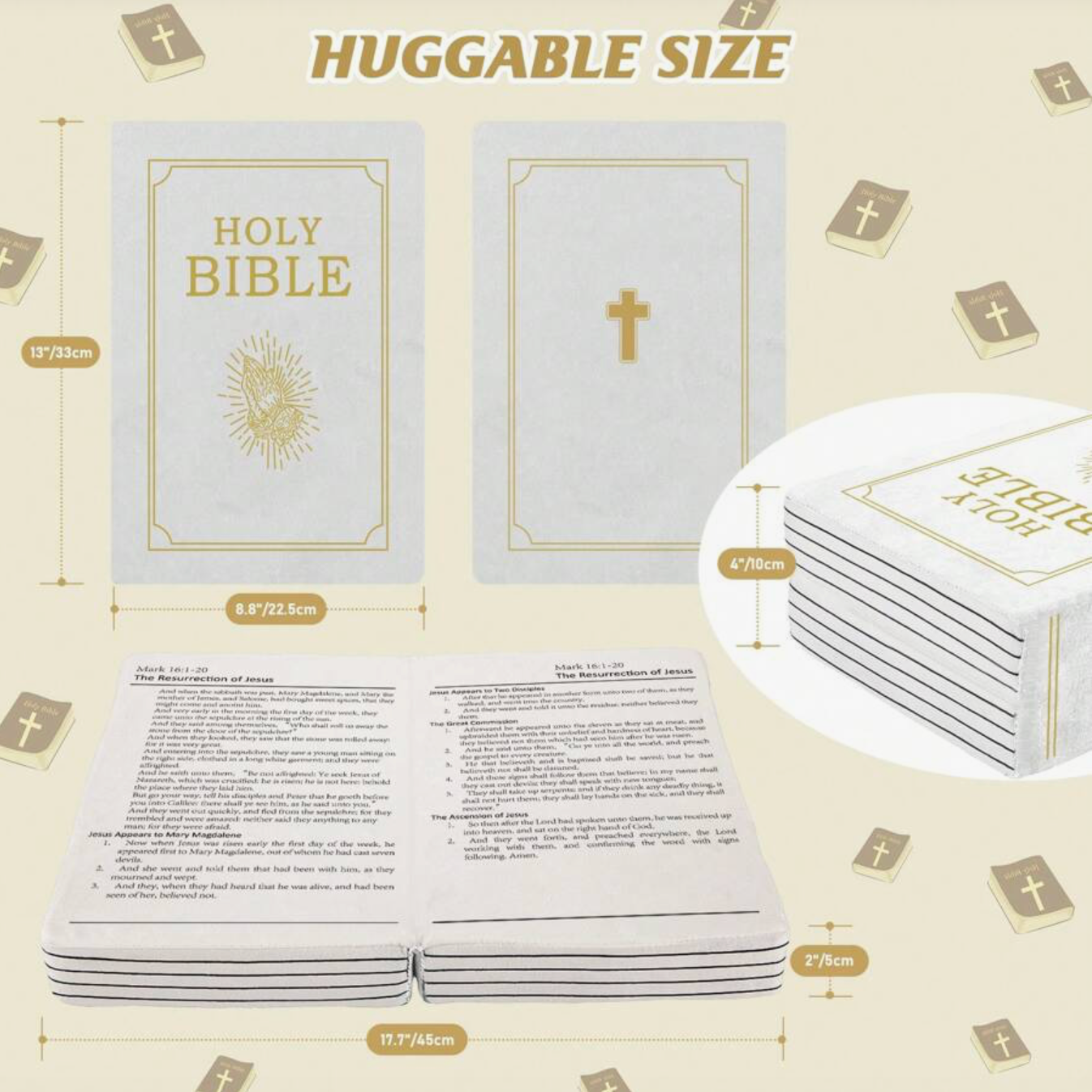 Bible Pillow, Stuffed Memory Sponge - Psalm 23:1