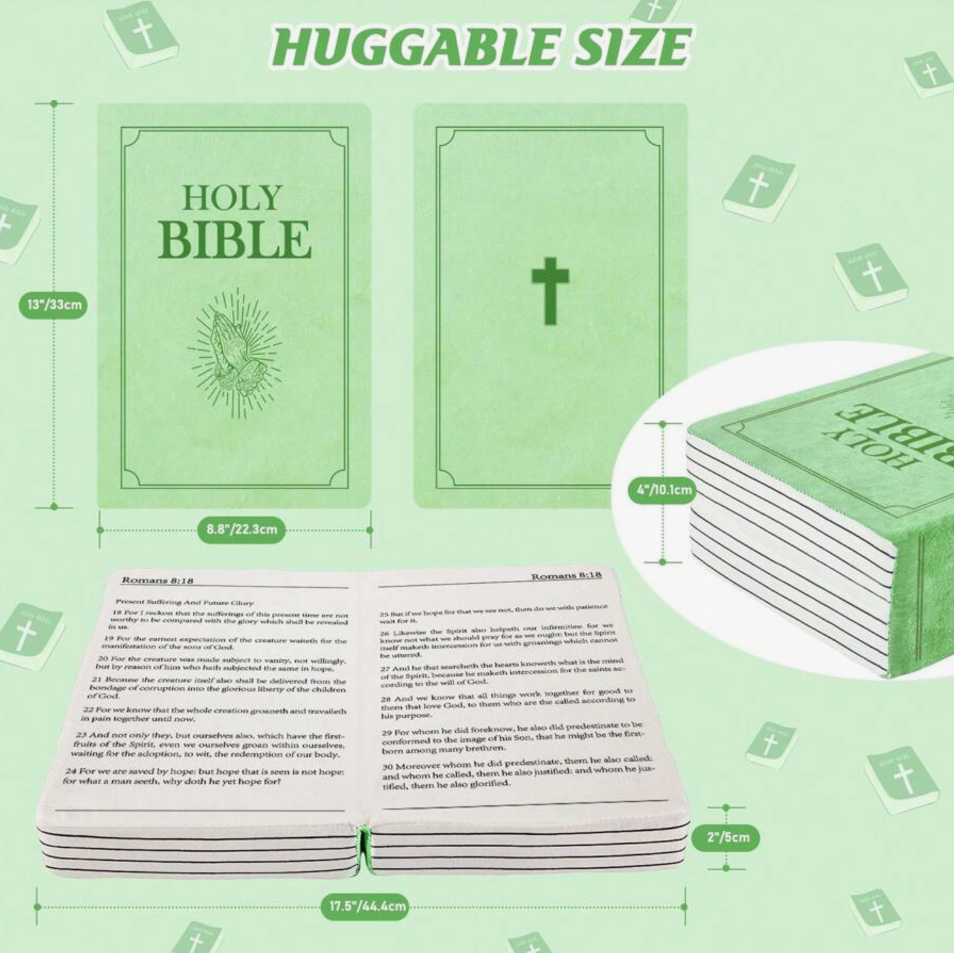 Bible Pillow, Stuffed Memory Sponge - Romans 8:18